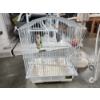 Image 2 : White Wire Bird Cage, Chair Stand, Basket, and Pillar Candle Holder