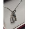 Image 4 : 18" Sterling Silver Necklace Featuring Beautiful White Sapphire Pendant -Helzberg Lifetime Warranty!