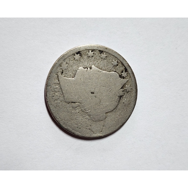 U.S. Liberty Head "V" Nickel - Worn, Year Unclear Possibly 1885 or 1886