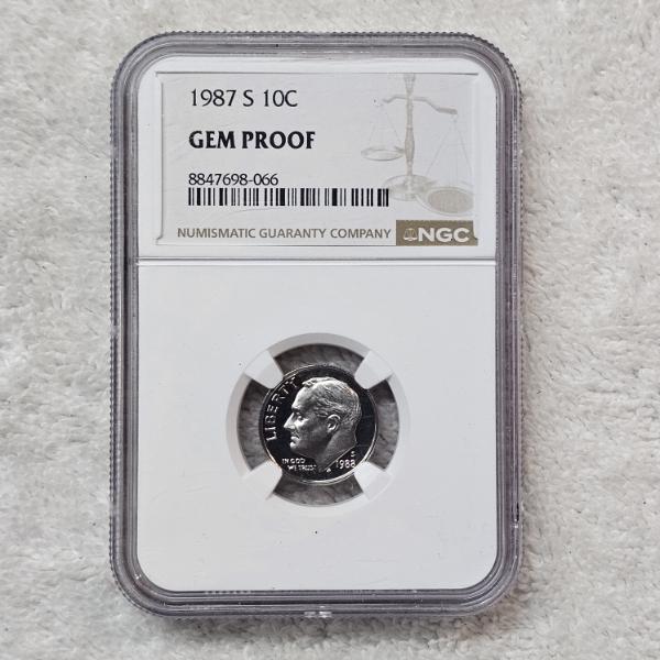 NGC Gem Proof 1988 S 10C Roosevelt Dime Mechanical Error Wrong Date On Label (1987 S)