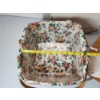 Image 6 : Longaberger Square Cake Basket with Floral Liner, Lid, Stand, Plastic Liner - Excellent Condition! 