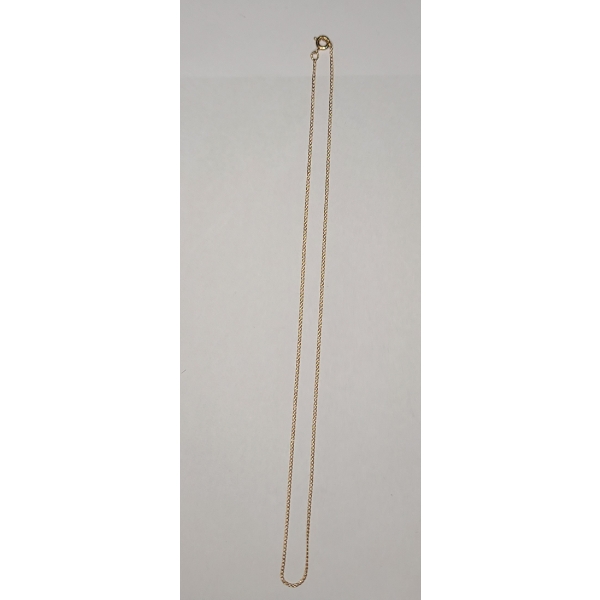 12K Gold-Filled 16" Chain Necklace (Missing Jump Ring) - Weight: 1g
