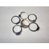 Image 4 : Six Assorted Sterling Silver Rings with Various Gemstones and Styles TW: 13.0g