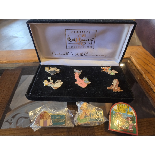 Disney Pins In Velvet Case, Unique Wooden Mickey Mouse Wall Hangings