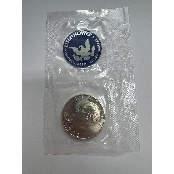 1972-S United States Uncirculated 40% Silver Eisenhower Dollar Coin- Beautiful Condition 