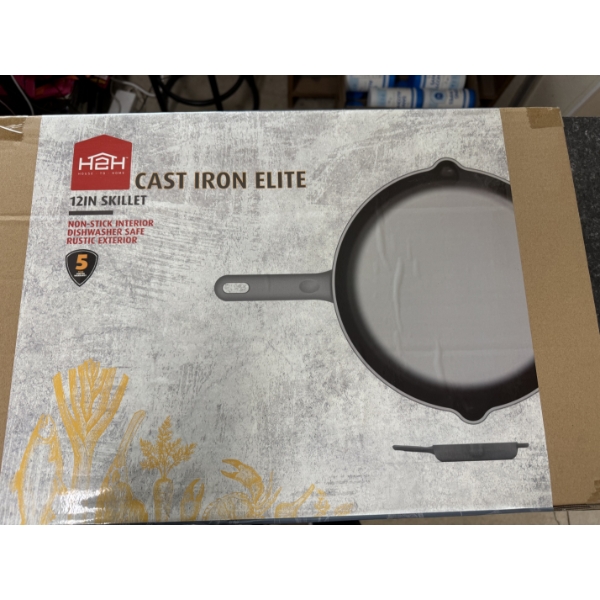 12" Non-Stick Cast Iron Skillet House 2 Home - Brand New In The Box 