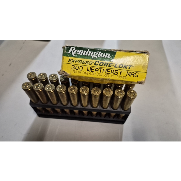 AMMO - 300 WEATHERBY MAGNUMS - 1 BOX - 180 Gr CORE LOKT SOFT Pt "R300WB1"