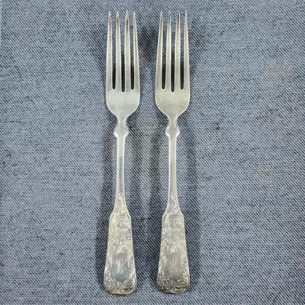 Two Vintage Towle 1979 Sterling Silver Forks Weighing 93.9 Grams Together