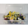 Lot of Assorted Spring Faux Flowers in Included Storage Bin