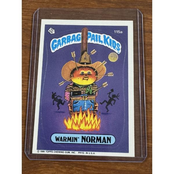 1985 Garbage Pail Kids - Warmin' Norman & Leaky Lindsay - 115A & 45A - Mint Condition