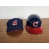 Image 1 : Cleveland Indians Helmet Replica and Baseball Cap - Good Condition!