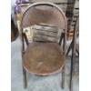 Image 5 : Matching Pair Of Solid Wood 14.5''x33'' Dark Finish Retro Folding Chairs 
