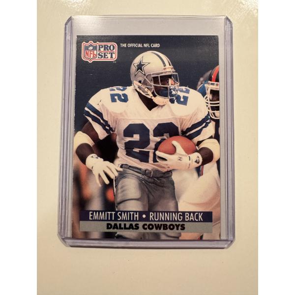 1991 Pro Set Emmitt Smith Dallas Cowboys Rookie Football Card - High Grade - Mint Condition