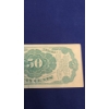 Image 6 : 50 Cent Fifth Issue Fractional Currency FR#1381 Allison/New Blue Right End pp J 