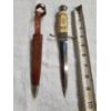 Image 3 : Lot of (2) Knives - Bayonet Knife and Eye Symbol Carved Handle Knife