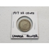 Image 1 : 1917 Canada 92.5% Silver 25 Cent Coin ASW: 0.1734oz