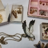 Image 6 : Large Lot of Assorted Fashion Jewelry Items: Pins, Necklace, Bracelet, Lots of Earrings - See Photos