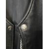 Image 4 : Harley Davidson Men's Leather Vest With Chain Closures Size 3XL - Excellent Condition
