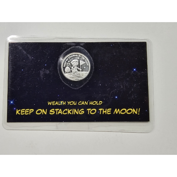 1/10 oz .999 Fine Silver Round - Stacking to the Moon 2022 Squires Mint, LLC