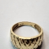 Image 3 : 14K Yellow Gold Domed Basketweave Pattern Ring - Size 8.5 - TW: 4.4g