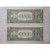 Image 5 : Two Consecutive Serial Number United States One Dollar Bills in Uncirculated Condition