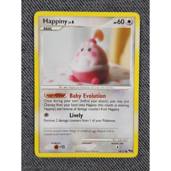 Happiny LV.8 14/17 Vintage Pokemon Trading Card - YUKA MORII ILLUS. 