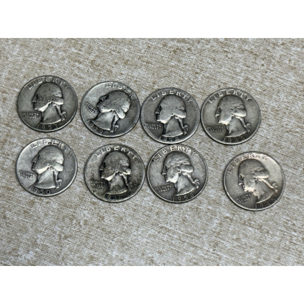 90% Silver U.S. Quarters - FV $2.00 - Various Years