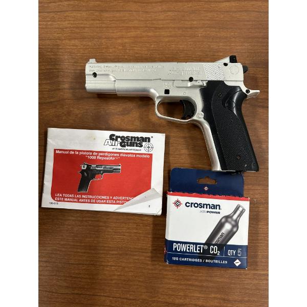 Crosman Air Gun Pistol with 5 Powerlet CO2 Cartridges