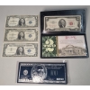 Image 1 : Assorted Series $1 Silver Certificates, $2 Red Seal Bank Note & $100 Silver Certificate Tribute Bank