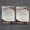 Image 4 : Two Upper Deck AUTOGRAPHED Atlanta Falcons NUMBERED Rookie Authentics Football Trading Cards