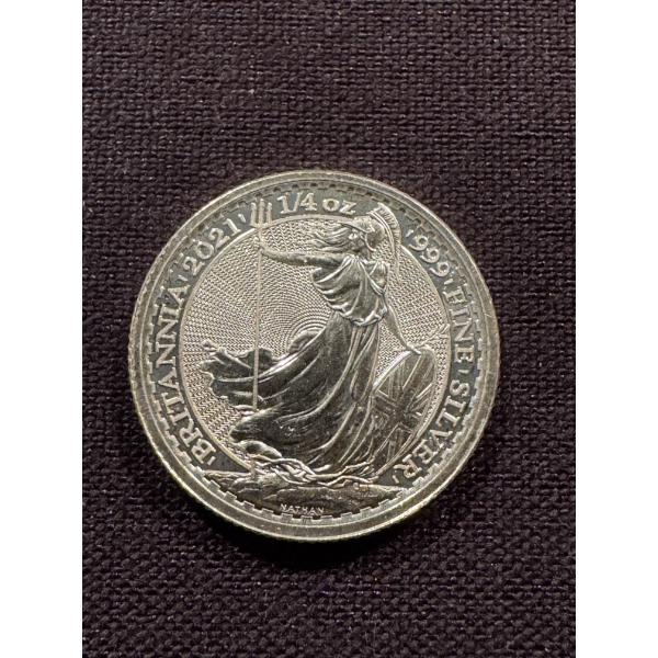 2021 Britannia 1/4 Oz .999 Pure Fine Silver Troy Ounce Coin - Mint Condition