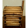 Image 3 : Bamboo Cabin Handmade by Teenager in the 1930s - 8" Tall