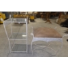 Image 1 :  *Pick Up At Mantua Home-No Shipping* Matching Gorgeous Wrought Iron Stand & Padded Bench Set