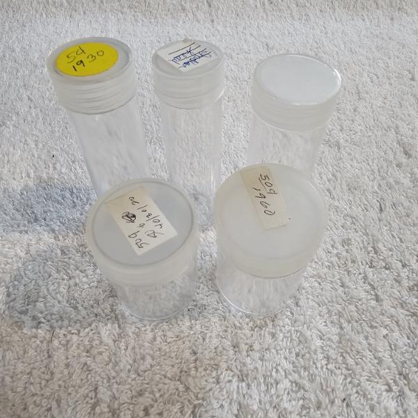 Assorted Empty Coin Tubes