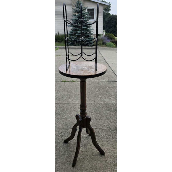 31" Table with 6 Bottle Wine /Water Bottle Rack