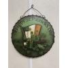 Image 1 : Happy St. Patrick's Day 12 Inch Round Metal Sign With Hook - Easy To Hang  - Mint Condition - 