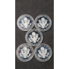 Image 2 : (5) 2017 John F. Kennedy 100 Years Commemorative Silver Coins
