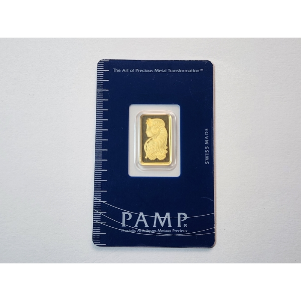 5-gram PAMP Swiss 999.9 Fine Gold Bar - Certified in Sealed Package