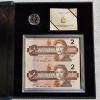 Image 3 : 1996 Canada $2 Piedfort .925 Sterling Silver Coin and Banknote Set