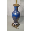 Image 5 : 29" H Hand Painted Chinese Powder Blue Gilt Vase Table Lamp  *Tested, Works*