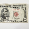Image 3 : United States Series 1953 A Red Seal $5 *STAR NOTE* - Face Value $5.00