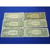 Image 14 : x6 United States $1 Blue Seal Silver Certificates FV: $6.00