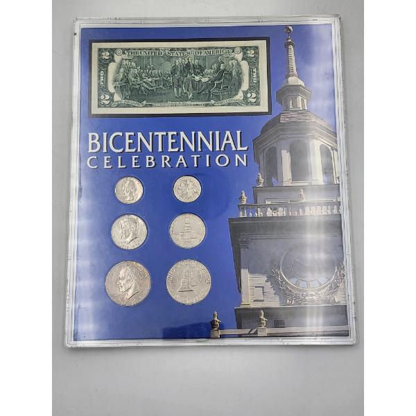 Bicentennial Celebration: U.S. $2 Note, (2) Quarters, (2) Half Dollars, & (2) Dollar Coins FV: $5.50