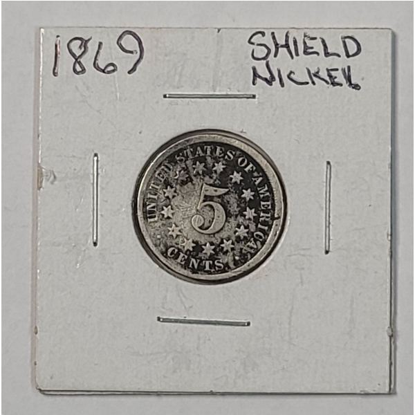 1869 United States Shield Nickel 