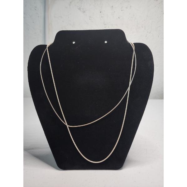 Two Sterling Silver Snake-Style Chain Necklaces - Total Weight: 14.6g