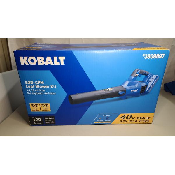 Brand New In The Box Kobalt 40V Max Brushless 14-inch Cordless Electric Leaf Blower Model #3809897