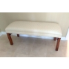 Image 1 : Modern Upholstered 4 Ft Wood Legged Dressing Room Bench As Shown -  Nice Condition