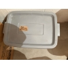Image 9 : *Pick Up At Mantua Home-No Shipping Available*  Gray Tote filled with Christmas Decor - Ornaments