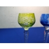 Image 3 : 2 Stunning Murano Crystal Wine Glasses - 6in. Tall