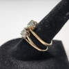 Image 3 : Two Beautiful 10K Yellow Gold Rings Sizes ~6-7.5 - TW: 3.9g